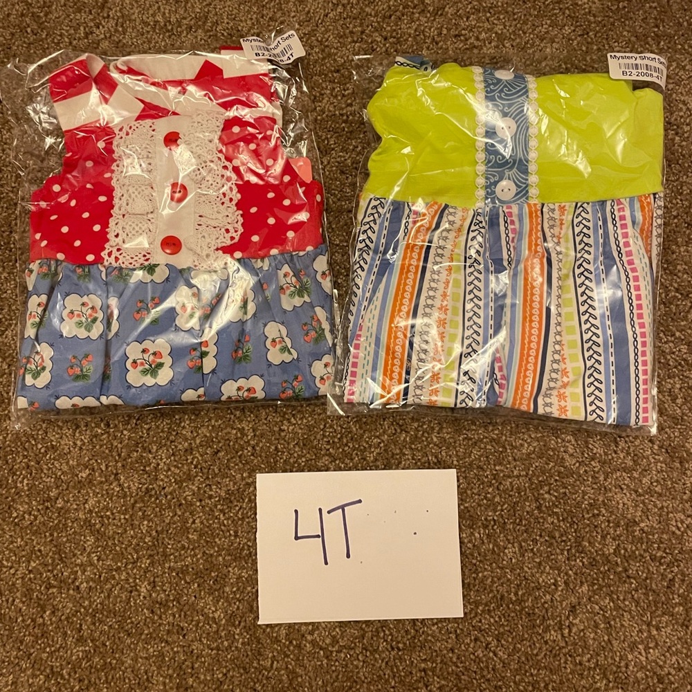 Ric rac & ruffles shorts set bundle